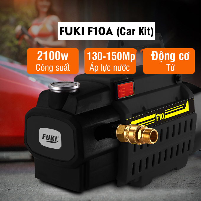 Máy phun xịt rửa xe cao áp Fuki F10A (Car Kit)